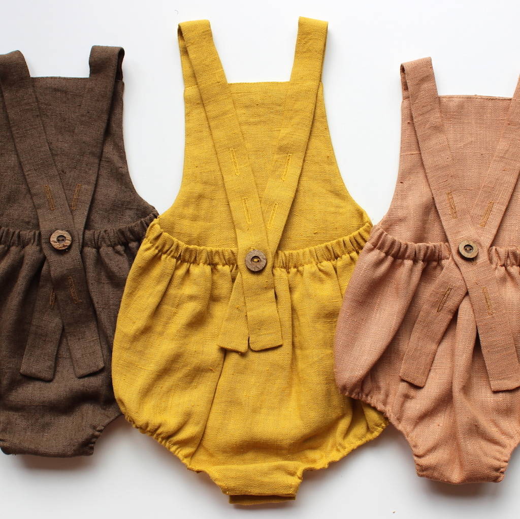 linen rompers baby