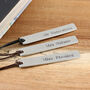 Personalised Teachers Gift Pewter And Leather Bookmark, thumbnail 8 of 10