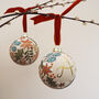 Personalised Hand Painted Floral Baubles, thumbnail 4 of 12
