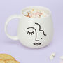 G Decor Large Mug With Abstract Face Design, thumbnail 2 of 5
