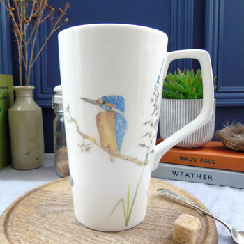 Kingfisher Bone China Latte Mug, 2 of 12