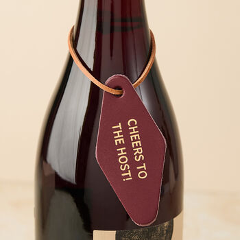 Personalised Leather Diamond Bottle Tag, 8 of 9