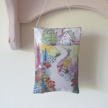 Lavender Sachet With Cottage Garden Print, Decorative Gift For Garden Loving Friends, 5 of 9