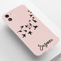 Personalised Flying Birds Name Clear Phone Case, thumbnail 4 of 5