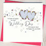 Personalised Floral Hearts Wedding Card, thumbnail 1 of 4