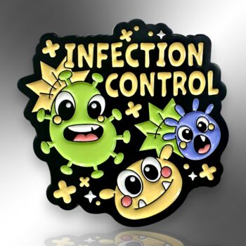 Bacteria Virus Infection Control Enamel Pin Badge, Gift For Doctors, Nurses, Medical Staff, Scientists, Paediatricians, Surgeons, 3 of 8