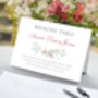 Floral Spray Condolence Funeral Celebration Of Life Memory Table Sign, thumbnail 1 of 2