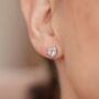 April Birthstone Earrings Diamond, thumbnail 3 of 4