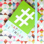 Mini Happy Birthday Hashtag Card, thumbnail 1 of 5