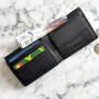 Men's Black Leather Wallet With Rfid Protection, thumbnail 2 of 4