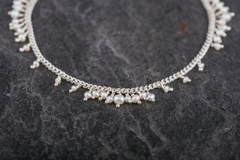 Pearl And Silver Scattered Row Bracelet, 4 of 5