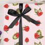 Three Sheets Of Pink Strawberry Wrapping Paper, thumbnail 1 of 2