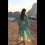 Malachite Kimono Dressing Gown ~ Mosaic Print Robe, thumbnail 3 of 7