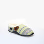 Ellen Grey/Lime Nordic Women's Slippers Indoor/Garden Shoes, thumbnail 2 of 12