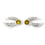 Harry Potter Sterling Silver Golden Snitch Stud Earrings With Crystals, thumbnail 3 of 4