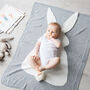 Personalised Baby's Bunny Fine Cotton Knit Blanket, thumbnail 1 of 12