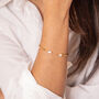Moonstone Teardrop Adjustable Gold Plated Cuff Bracelet, thumbnail 8 of 10