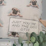 Custom Dog Gift Pug, Personalised Cushion, Pet Memorial, thumbnail 3 of 12