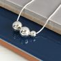 21st Birthday Handmade Silver Bead Necklace, thumbnail 2 of 4