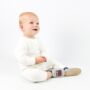Dotty Fish Choo Choo Train Soft Leather Baby Shoes With Barefoot Soles, thumbnail 3 of 7