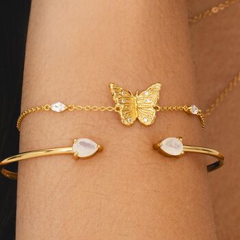 Butterfly Bracelet 18k Gold Plated, 2 of 9