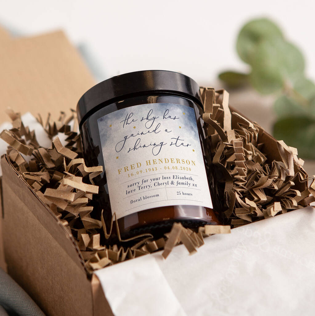 Sympathy Gift Remembrance Candle By Kindred Fires