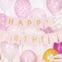 Pink And Gold Foil Birthday Banner, thumbnail 1 of 3