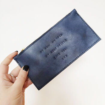 'Personal Message' Handmade Leather Purse, 5 of 12