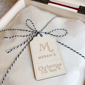 Personalised Initial Christmas Eve Box Tag, 5 of 6