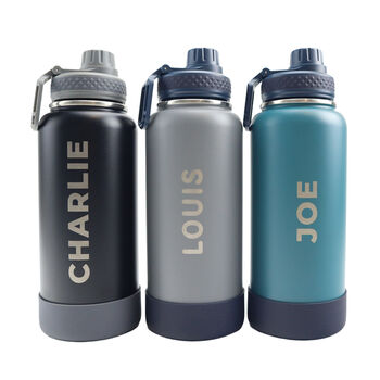 Personalised Stainless Steel One Litre Water Bottle, 11 of 12