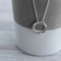 Personalised Sterling Silver Halo Necklace, thumbnail 2 of 3