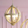Wooden Orb Three Light Chandelier, thumbnail 1 of 1