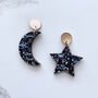 Mix And Match Moon And Star Statement Drop Earrings, thumbnail 3 of 5