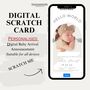 Baby Arrival Announcement Digital Scratchcard, thumbnail 1 of 3