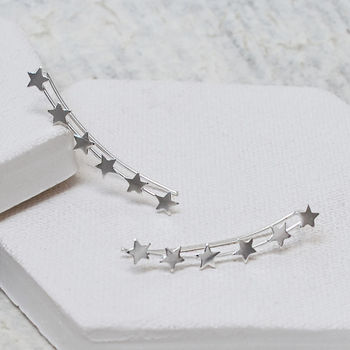 Sterling Silver Star Ear Climbers, 7 of 11