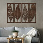 Mystical Feathers: Wooden Wall Art For Serene Spaces, thumbnail 6 of 12