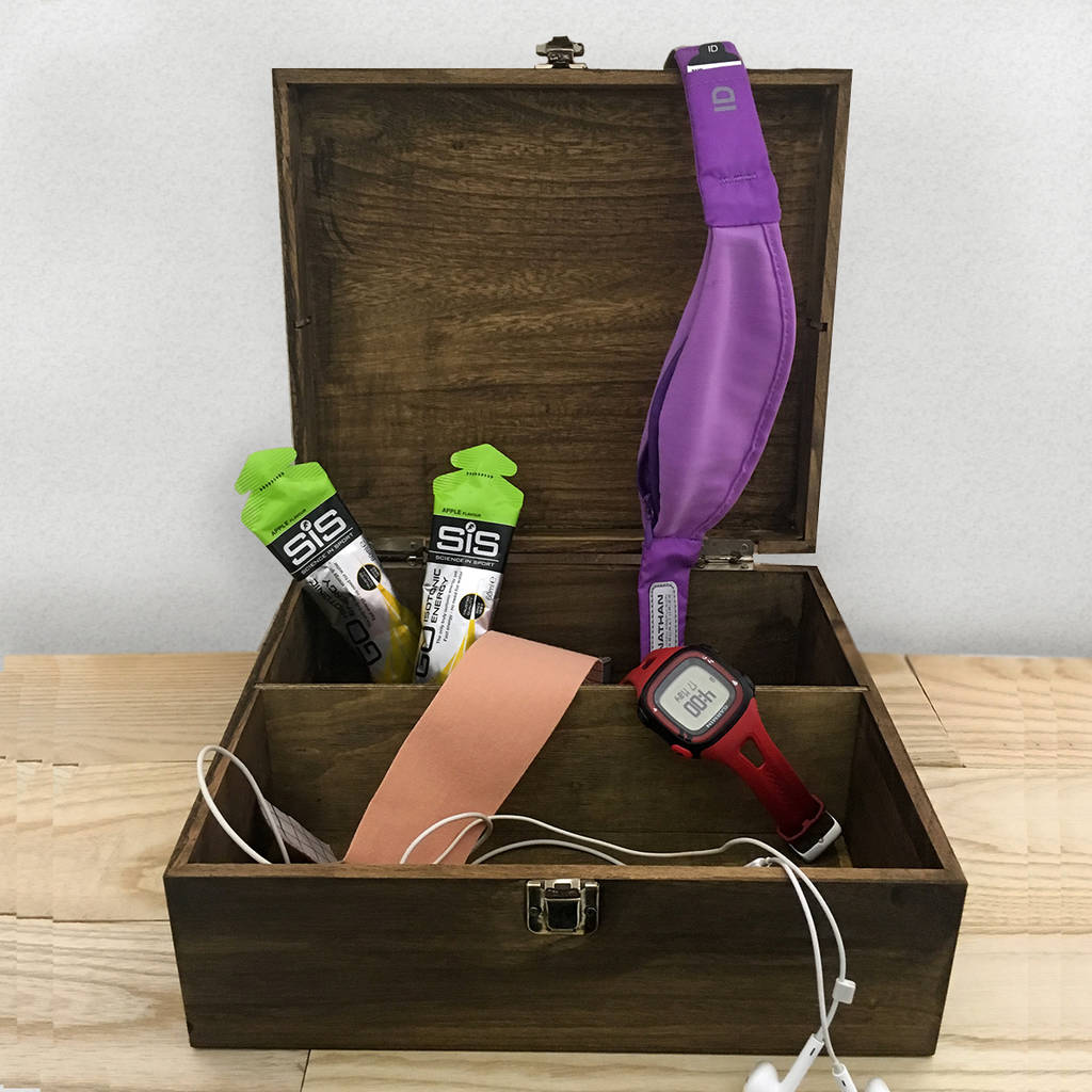 personalised running gear storage box by jonny's sister