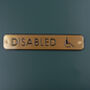 G Decor Premium Lacquered Satin Brass Door Sign Collection Engraved Symbols For Indoor Or Outdoor Display, thumbnail 9 of 9
