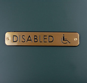 G Decor Premium Lacquered Satin Brass Door Sign Collection Engraved Symbols For Indoor Or Outdoor Display, 9 of 9
