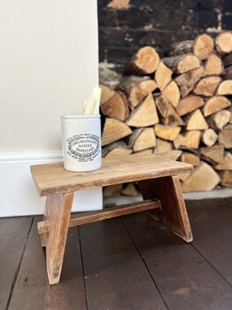 Handmade Vintage Wooden Stool, 6 of 6