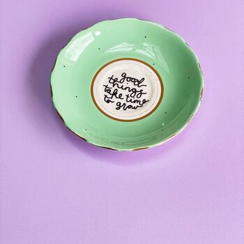 Good Things Take Time To Grow Vintage Plate Wall Decor, 3 of 4