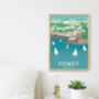 Fowey Cornwall Travel Poster Art Print, thumbnail 3 of 8