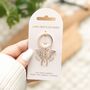 Light Luna Moth Keyring, thumbnail 1 of 3