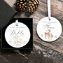 Personalised First Christmas As Mummy Daddy Ceramic Ornament – New Parents Keepsake Bauble, thumbnail 1 of 11