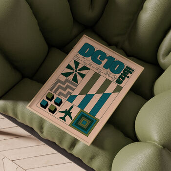 Dc10 Ibiza Club Print | Poster | Wall Art | Geometric | Dj |Clubbing | Patterned | Bauhaus | Print | House Music, 5 of 10