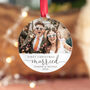 First Christmas Married Custom Photo Bauble, thumbnail 4 of 6