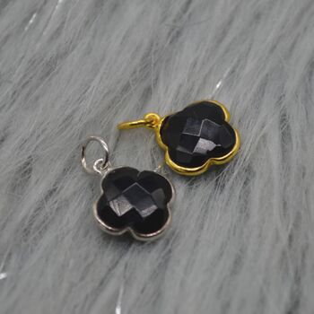 Black Onyx Pendant, Sterling Silver Or Gold Plated, 6 of 9