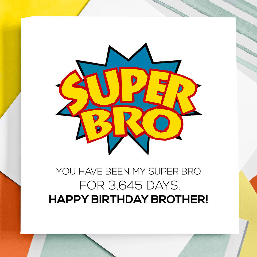Personalised Super Brother Birthday Card By Rabal