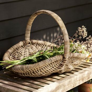 Set Of Two Rattan Trugs, 2 of 5