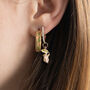 Fable Enamel Dormouse Hoop Earrings, thumbnail 1 of 4